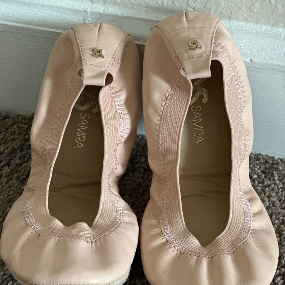 Women's Yosi Samra pink ballerina flats size 6 New - Picture 3 of 5
